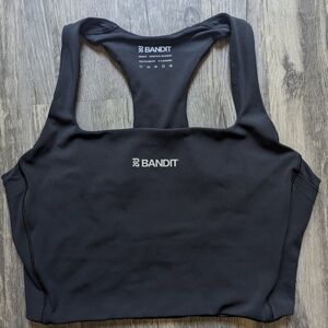 Bandit Running Stamina Square Neck Race Crop - Black - Size Medium